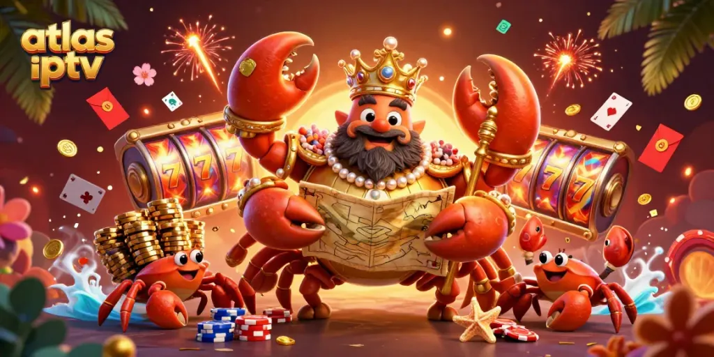 Grille de jackpots captivante avec atlas IPTV, une expérience de jeu fluide en action.