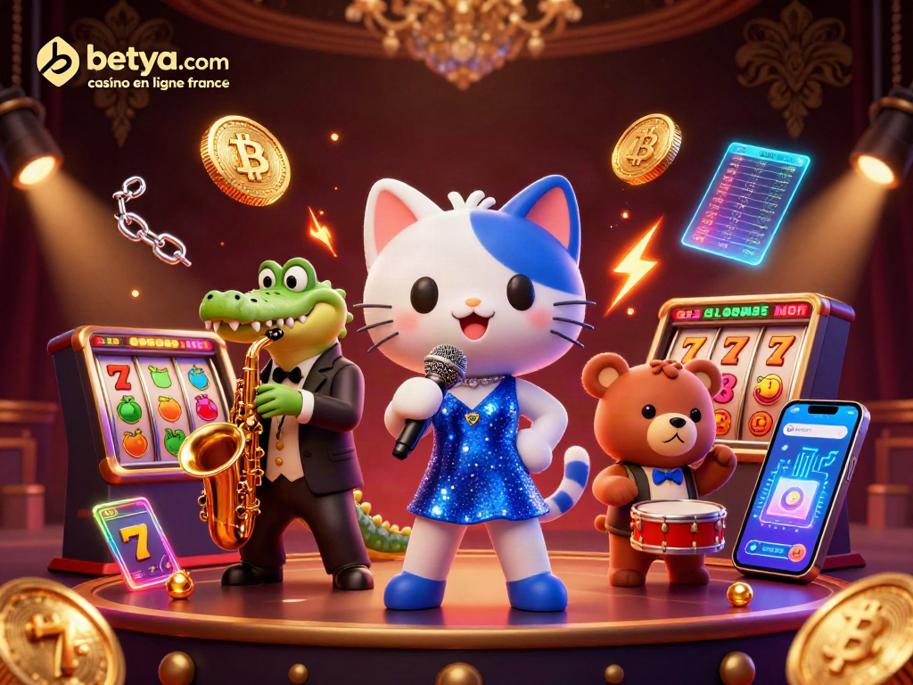 Engage with the vibrant atmosphere of betya.com casino en ligne france, featuring colorful casino characters in action.